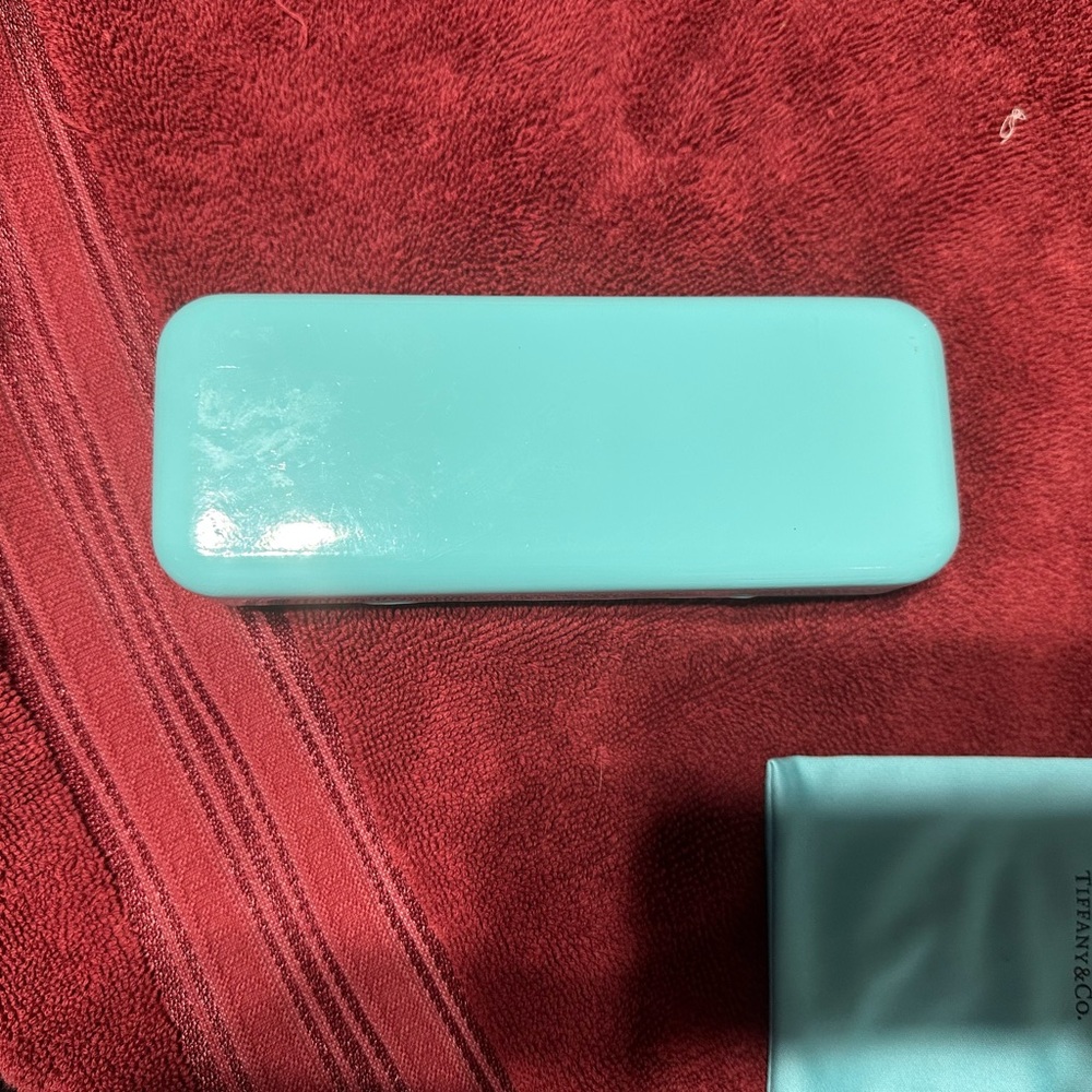 Tiffany & Co. Aqua Eye Glass Case - Picture 5 of 5
